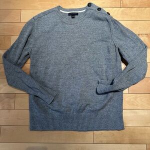 Banana Republic Men's Gray Sweater with Button Detail XL